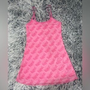 Dolls KillXBratz Pink Bratz mini slip dress